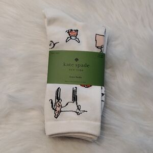 Kate Spade Crew Socks Set Of 3 NWT Size 4-10